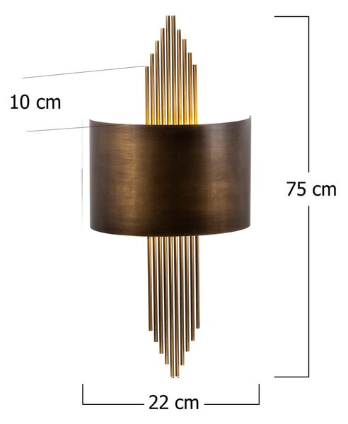 Aranyszínű fali lámpa Rayi – Opviq lights