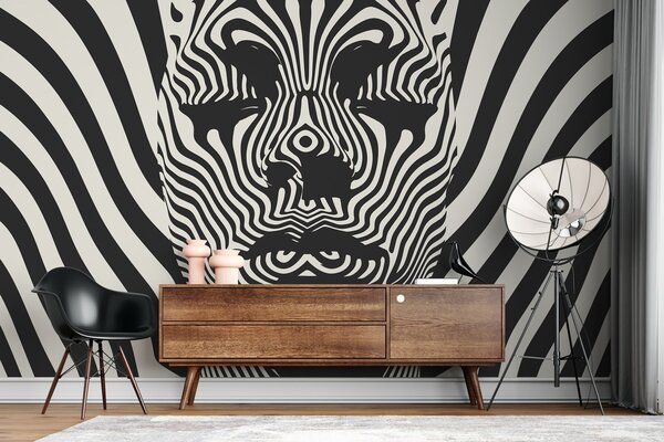 Fotótapéta Egy személy fekete-fehér képe’s arca, Designer fali fotótapéta, Népszerű fotótapéta, w02285 - Tapeko.hu