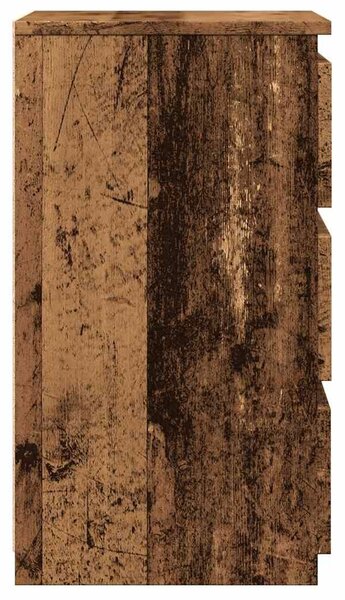 VidaXL 2 db antik fa színű szerelt fa éjjeliszekrény 40x35x62,5 cm