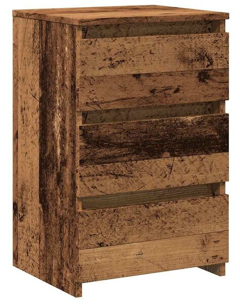 VidaXL 2 db antik fa színű szerelt fa éjjeliszekrény 40x35x62,5 cm