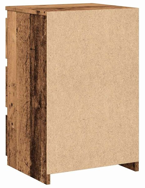 VidaXL 2 db antik fa színű szerelt fa éjjeliszekrény 40x35x62,5 cm