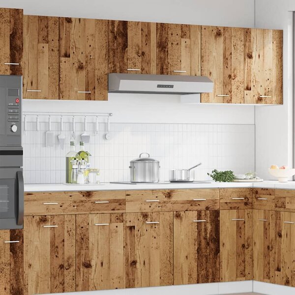 VidaXL 2 db antik fa színű szerelt fa függő szekrény 50 x 31 x 60 cm