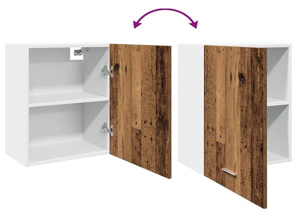 VidaXL 2 db antik fa színű szerelt fa függő szekrény 50 x 31 x 60 cm