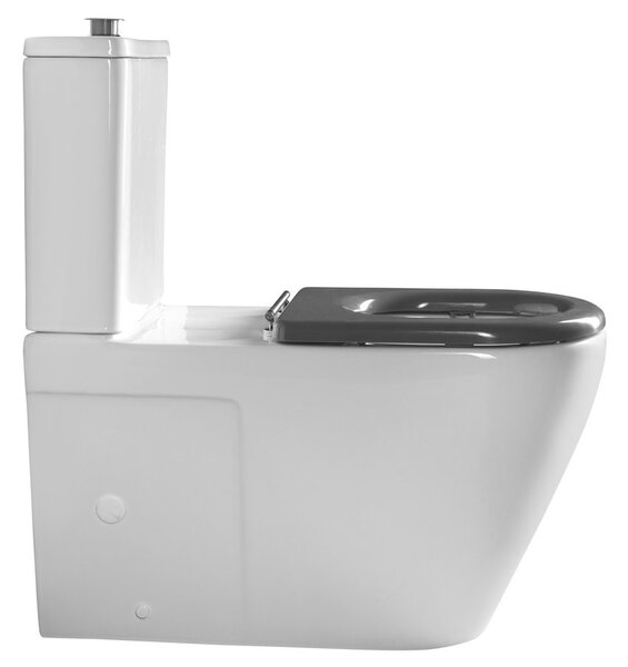 Sapho Sapho, DARIO RIMLESS WC kombi tál tartállyal, alsó/hátsó hulladék, fehér, MC102