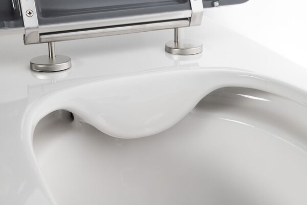 Sapho Sapho, DARIO RIMLESS WC kombi tál tartállyal, alsó/hátsó hulladék, fehér, MC102