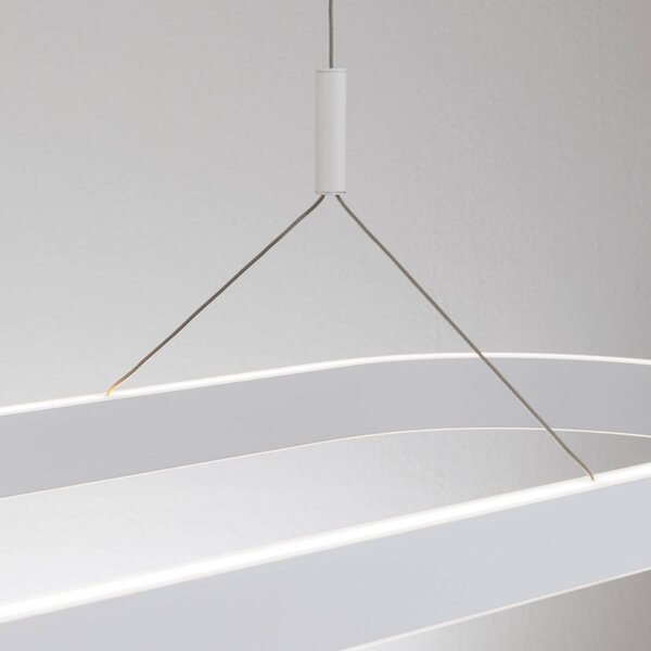 ORION Carrara LED-es függőlámpa, fehér, állítható magasságú, CCT, dimmelhető, Fehér / opál, Nappali / Étkező, Alumínium, Modern