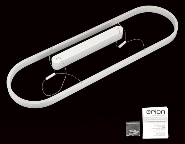ORION Carrara LED-es függőlámpa, fehér, állítható magasságú, CCT, dimmelhető, Fehér / opál, Nappali / Étkező, Alumínium, Modern