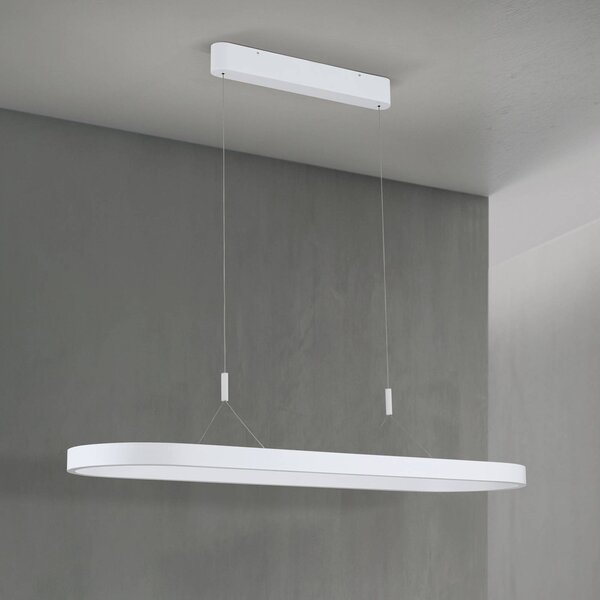 ORION Carrara LED-es függőlámpa, fehér, állítható magasságú, CCT, dimmelhető, Fehér / opál, Nappali / Étkező, Alumínium, Modern
