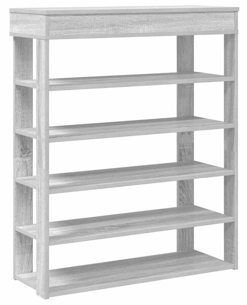 VidaXL szürke sonoma színű szerelt fa cipőtartó 80x30x98 cm