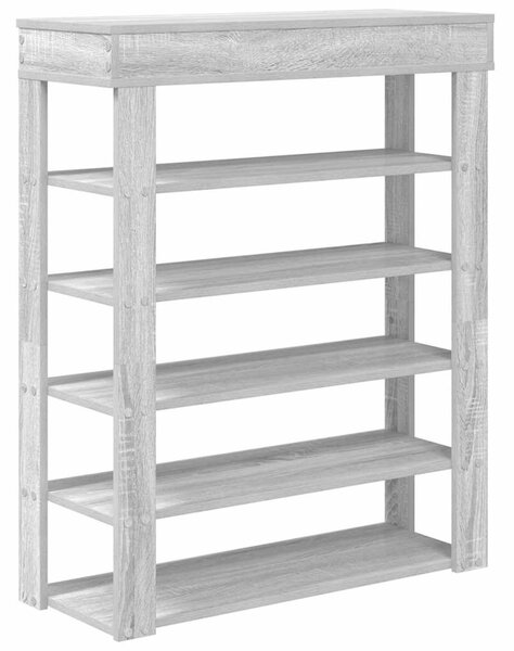VidaXL szürke sonoma színű szerelt fa cipőtartó 80x30x98 cm