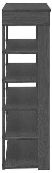 VidaXL fekete szerelt fa cipőtartó 80x30x98 cm