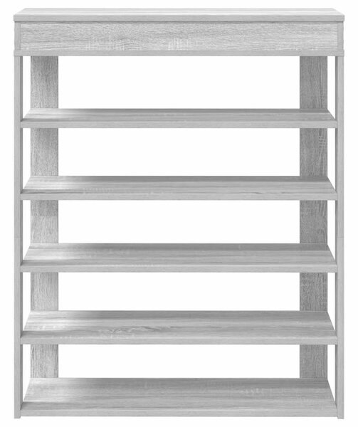 VidaXL szürke sonoma színű szerelt fa cipőtartó 80x30x98 cm