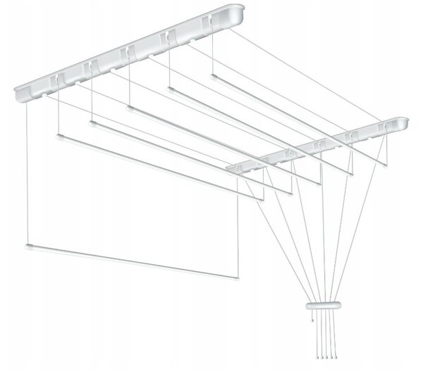 Erga Erga, mennyezeti akasztó ruhaszárításhoz 5x190 cm, fehér, ERG-SEP-10SUSSUF5PP19