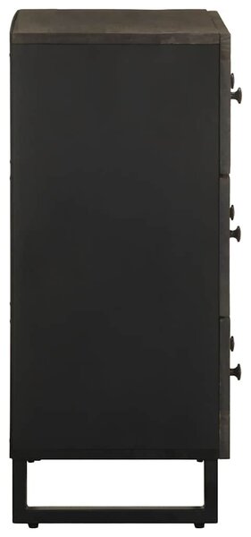 VidaXL Komódok 2 db fekete 60x33x75 cm tömör fa mangó