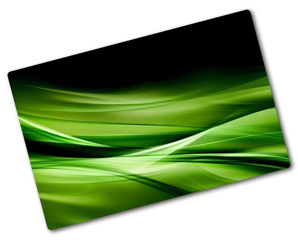 Üveg vágódeszka Zöld hullámok háttér