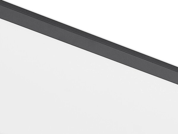 Lindby LED panel Nelios, 80 x 30 cm, 4,000K, fekete, fém, Fekete, Konyha, Alumínium, Modern