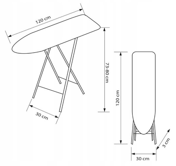 Erga Model TIRI, vasalódeszka 120x30x80 cm, MIX-ezüst, ERG-SEP-10PRASOTIRI11