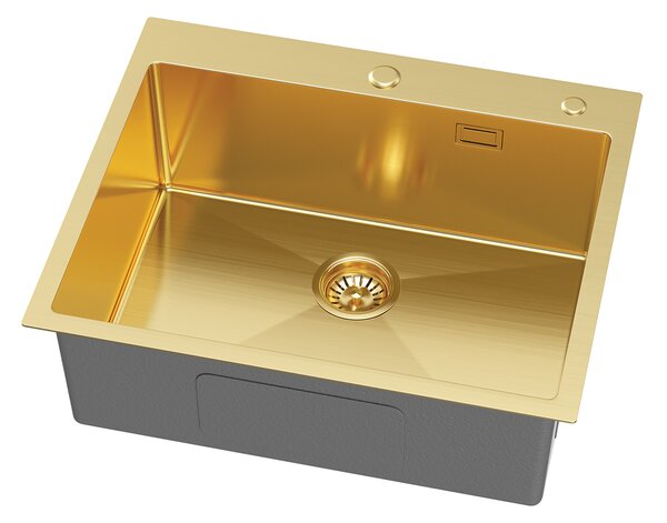 Erga HD, 1 kamrás acél mosogató 600x500x210 mm, arany, ERG-MLS-HD6050G