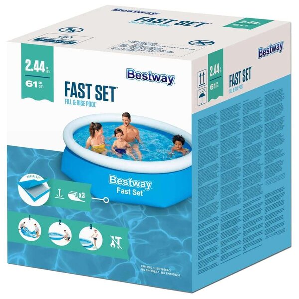Bestway Kréta 244x66cm Puhafalú medence (8050263) - kék