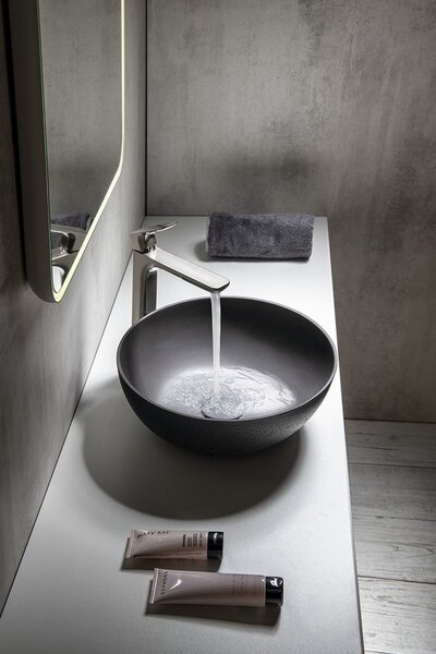 Sapho Sapho, FORMIGO beton munkalap mosogató, átmérő 39 cm, antracit, FG316