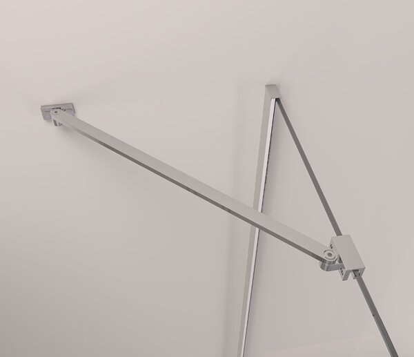 Erga Bern, 1-szárnyú osztott zuhanyajtó nyitáshoz 70x195 cm, 6mm átlátszó üveg, króm profil, ERG-V02-BERN-D070-CR