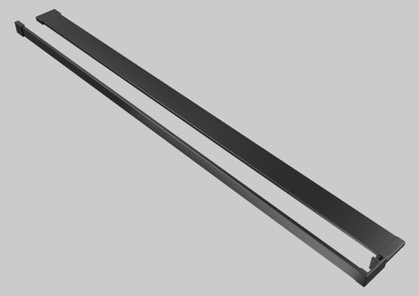 Erga Paris, polc/törülközőtartó zuhanyparavánhoz (max. 140cm), fekete matt, ERG-V02-PARIS-SHELF-BK