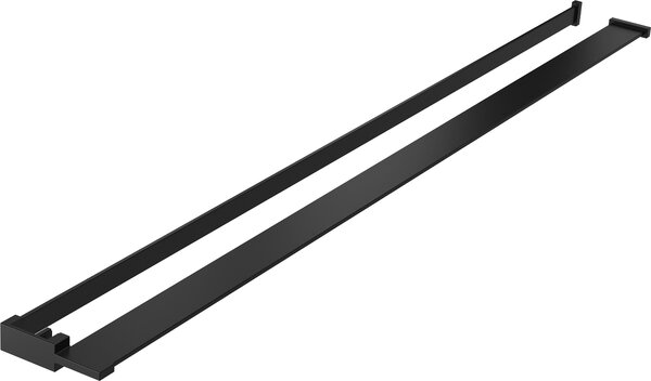 Erga Paris, polc/törülközőtartó zuhanyparavánhoz (max. 140cm), fekete matt, ERG-V02-PARIS-SHELF-BK