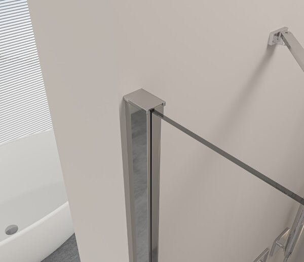 Erga Bern Dupla, zuhanykabin 2 szárnyas ajtókkal 70 (ajtó) x 70 (ajtó) x 195 cm, 6mm átlátszó üveg, króm profil, ERG-V02-BERN-D070D070-CL-CR