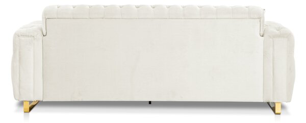 DANA chesterfield kanapé, arany / ezüst / fekete láb