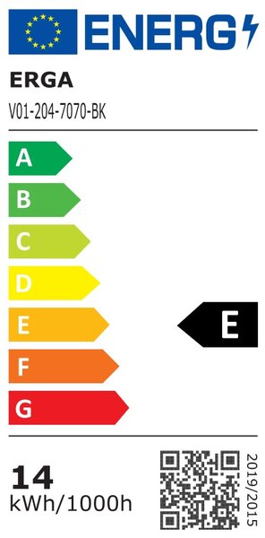 Erga Charlotte, kerek LED tükör 70cm, fekete fém keret, 1610 lm, 6500K, első oldalsó világítás, ERG-V01-204-7070-BK