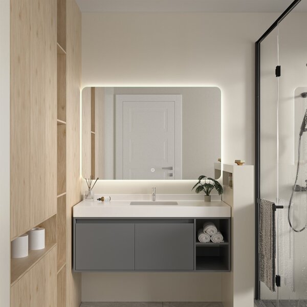 Erga Evelyn, LED tükör 120x80cm, 3105 lm, 6500K, háttérvilágítás, ERG-V01-119-1280-00