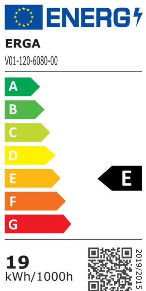 Erga Ava, LED tükör 60x80cm, 2185 lm, 6500K, első/hátsó világítás, ERG-V01-120-6080-00