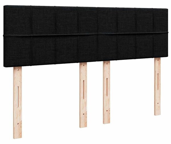 VidaXL Ottomán ágy matraccal & LED-ek Fekete 140x200 cm szövet
