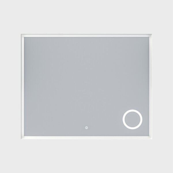 Erga Luna, LED tükör 100x80cm kozmetikai tükörrel 3x nagyítás, 2760 lm, 6500K, első/hátsó világítás, ERG-V01-124-1080-00