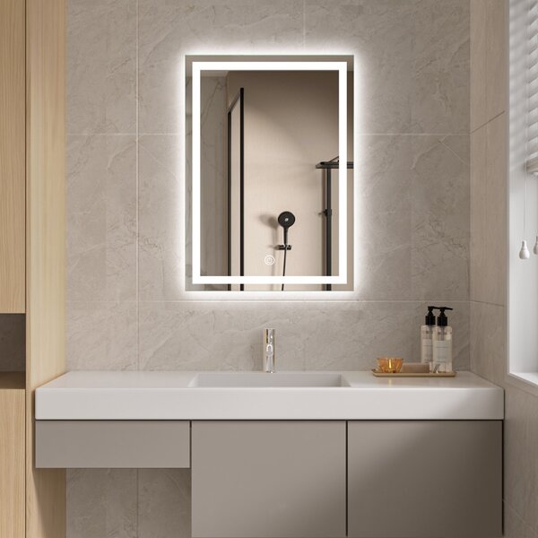 Erga Harper, LED tükör 50x70cm, 1840 lm, 6500K, első/hátsó világítás, ERG-V01-113-5070-00