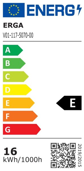 Erga Mia, LED tükör 50x70cm, 1840 lm, 6500K, első/hátsó világítás, ERG-V01-117-5070-00