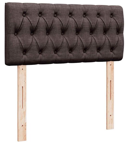 VidaXL Ottomán ágy matraccal sötétbarna 90x200 cm szövet