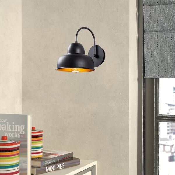 Fekete fali lámpa ø 20 cm Multan – Opviq lights