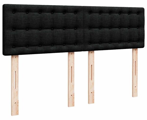 VidaXL Ottomán ágy matraccal fekete 140x200 cm anyaggal