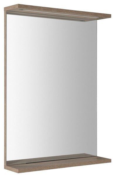 Aqualine Aqualine, KORIN STRIP tükör LED világítással 50x70x12cm, platina tölgy, KO995S