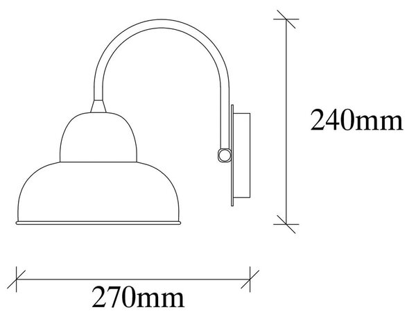 Fekete fali lámpa ø 20 cm Multan – Opviq lights