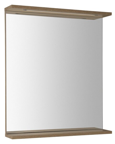 Aqualine Aqualine, KORIN STRIP tükör LED világítással 60x70x12cm, platina tölgy, KO990S