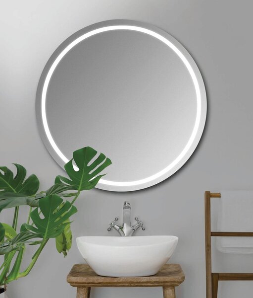 Sapho Sapho, NYX kerek tükör LED világítással, átmérője 50cm, NY500