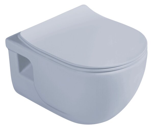 Sapho Sapho, AVVA Slim WC-ülőke lassan záródó, világoskék matt, 100787-107