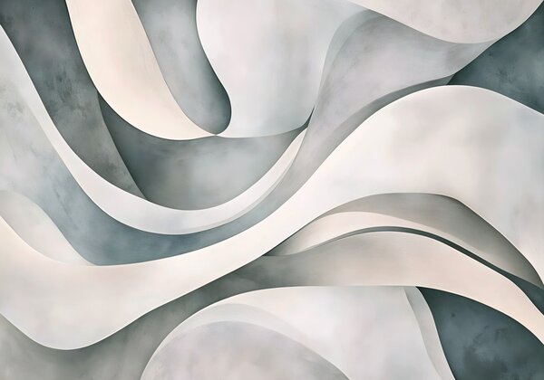 Fotótapéta Fehér, kék és szürke ívelt formák és formák , ami absztrakt texturális modern minimalista, 3d fotótapéta, w08439v1 : Uwalls.hu