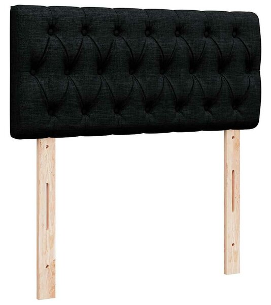 VidaXL Ottomán ágy matraccal fekete 90x200 cm szövet