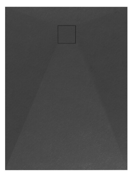 Gamma Erga Oldaf, SMC négyszögletes zuhanytálca 100 x 70 cm, fekete matt, ERG-GMA-OL-70100BK