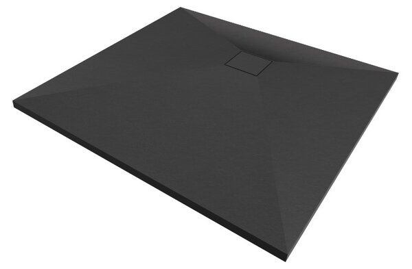 Gamma Erga Oldaf, SMC négyzet alakú zuhanytálca 90 x 90 cm, fekete matt, ERG-GMA-OL-9090BK