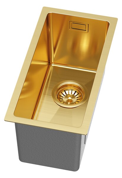 Erga HD, 1 kamrás acél mosogató 220x440x210 mm, csiszolt arany, ERG-MLS-HD2244G
