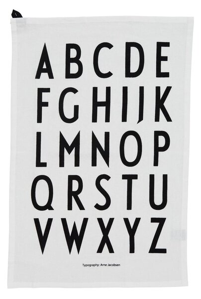 Alphabet fehér pamut törölköző, 40 x 60 cm - Design Letters